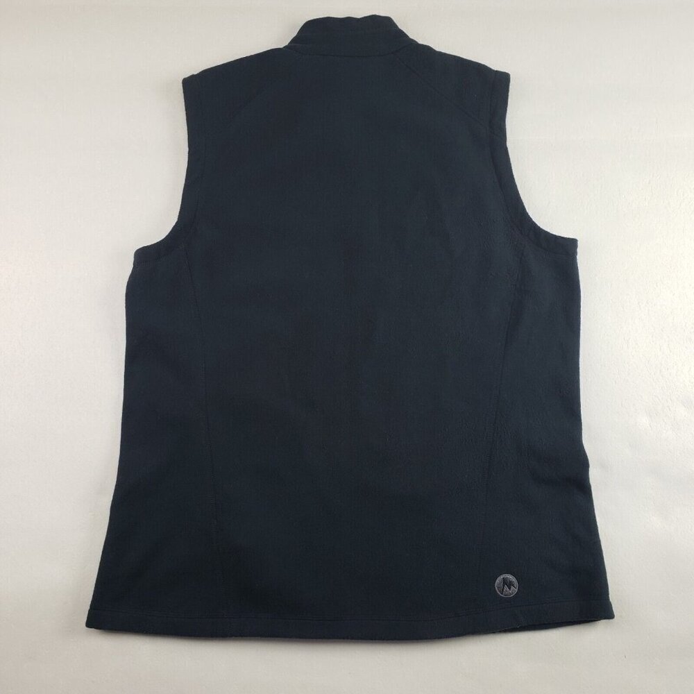 Marmot Rocklin Fleece Vest Womens XL Black Full Zip NEW "Bridge Investment" Logo - Picture 6 of 12